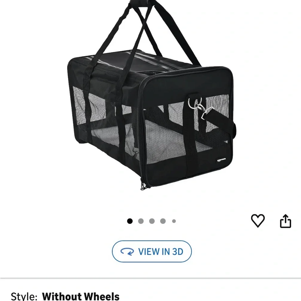 Pet Carrier by Amazon Basics Brand - Black